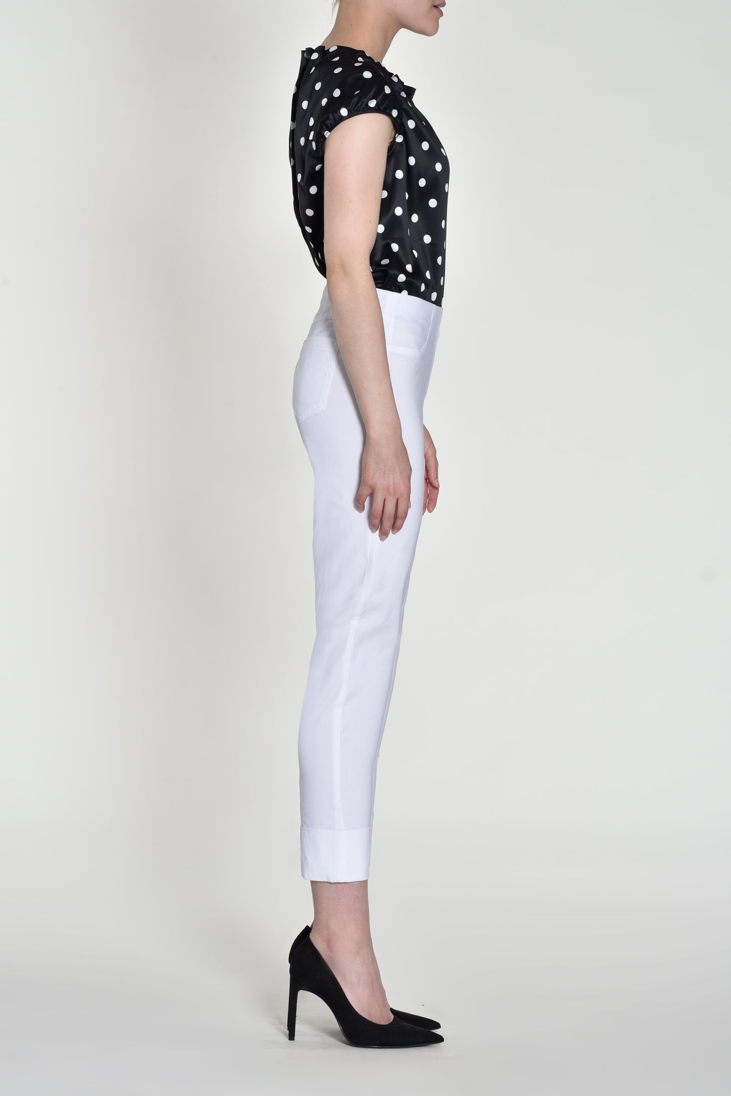 Robell White Bella Trousers 51568 (Colour 10)
