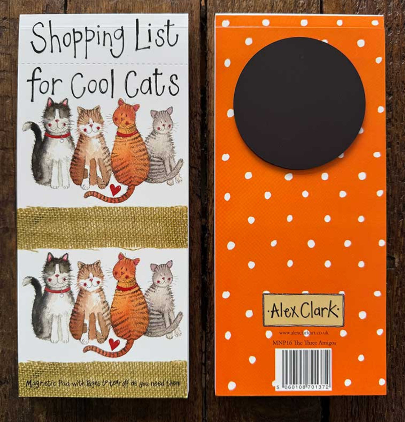 Alex Clark Cool Cats Magnetic To Do List