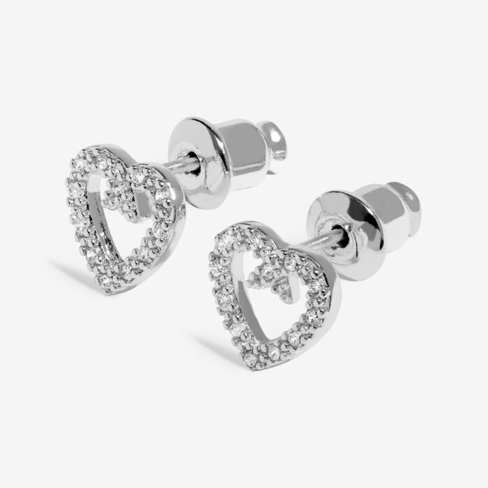Joma Jewellery Moments To Shine ‘With Love’ Silver Stud Earrings