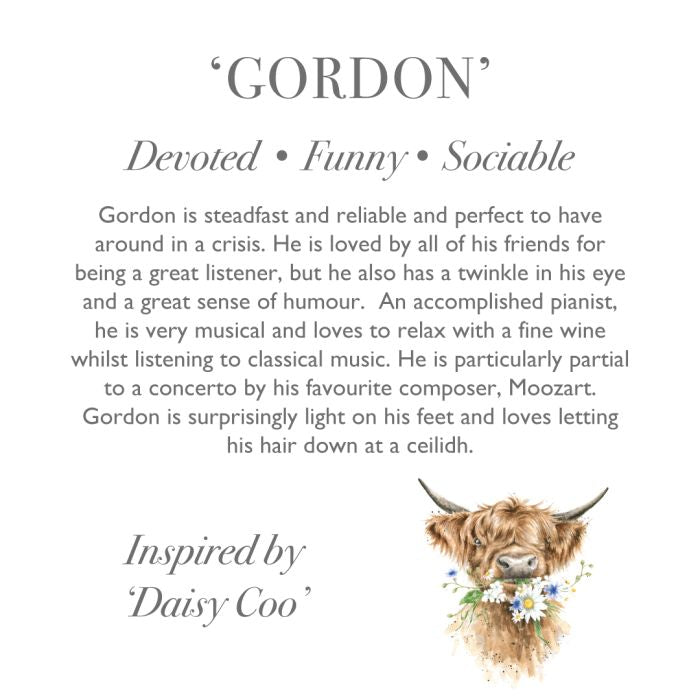 ‘Gordon’ Highland Cow Plush Character