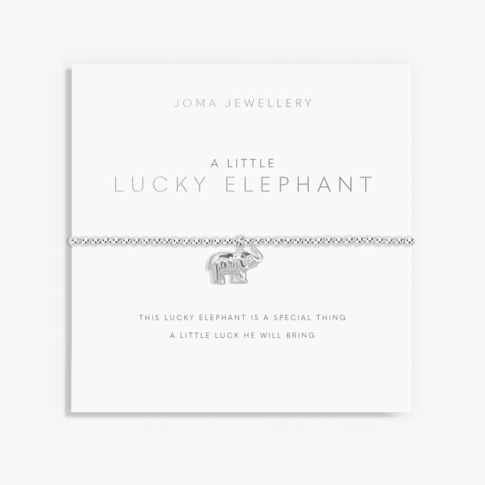 Joma Jewellery A Little 'Lucky Elephant' Bracelet in Silver Plating