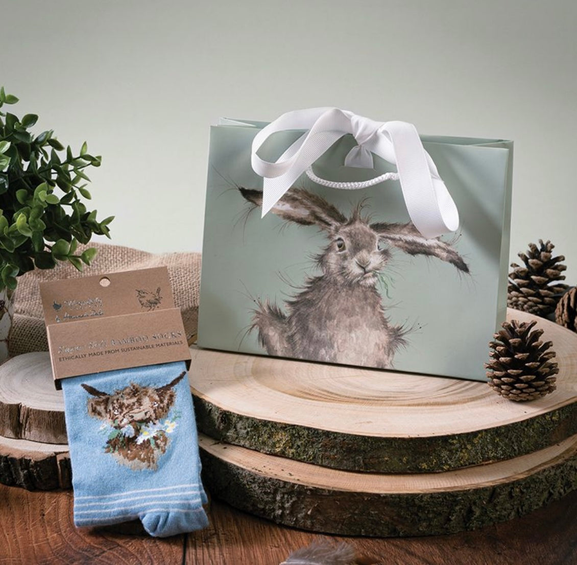 Wrendale “Daisy Coo” Highland Cow Socks