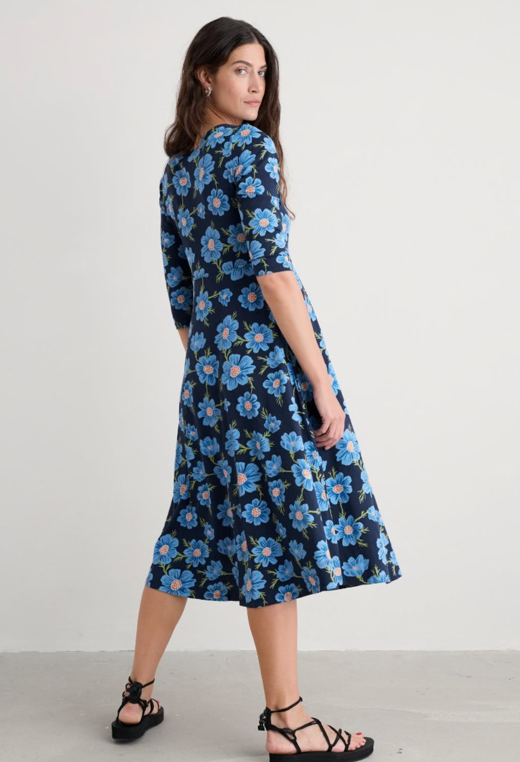 Seasalt Veronica Midi Dress in GOTS-Certified Organic Cotton Jersey