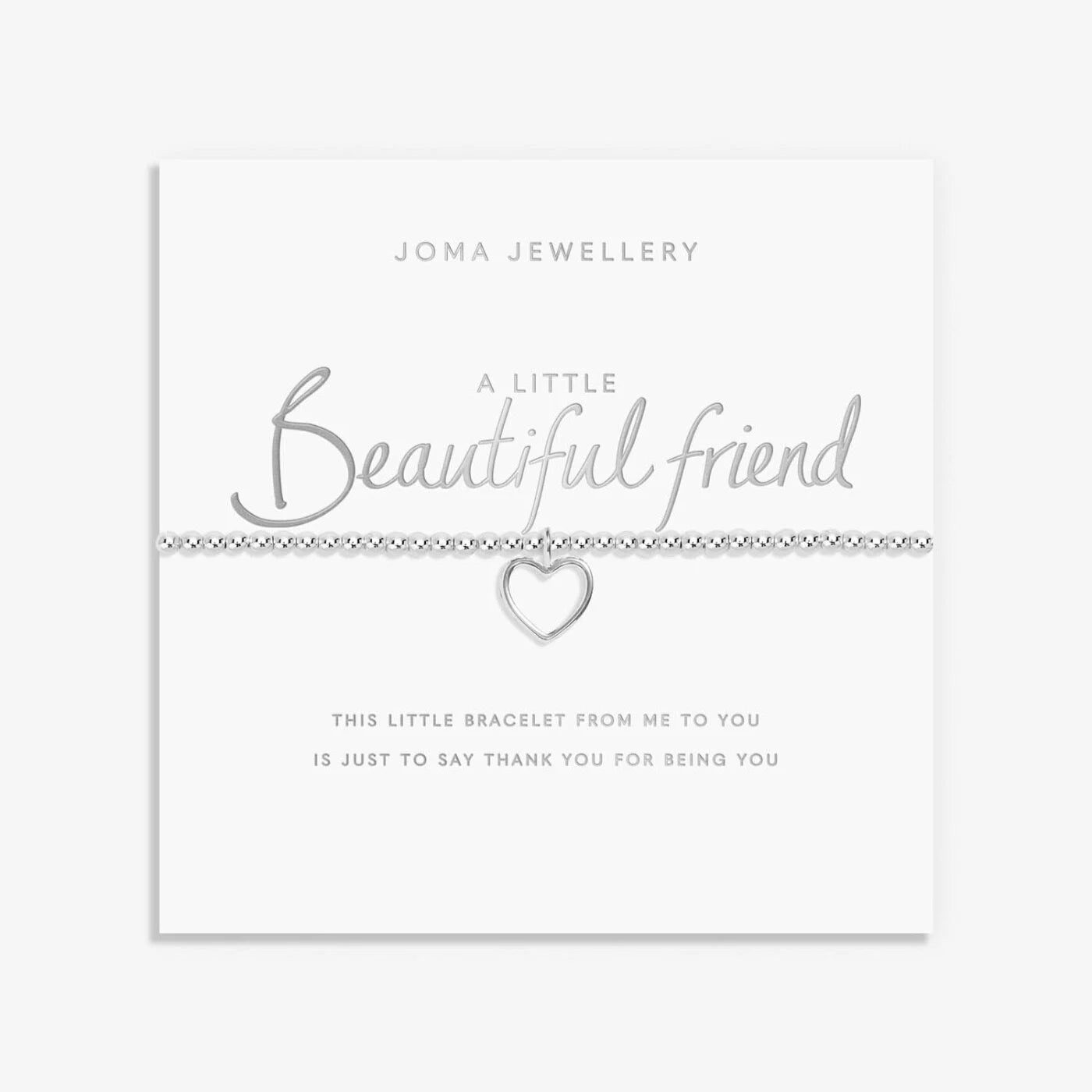 Joma Jewellery A Little 'Beautiful Friend' Bracelet in Silver Plating