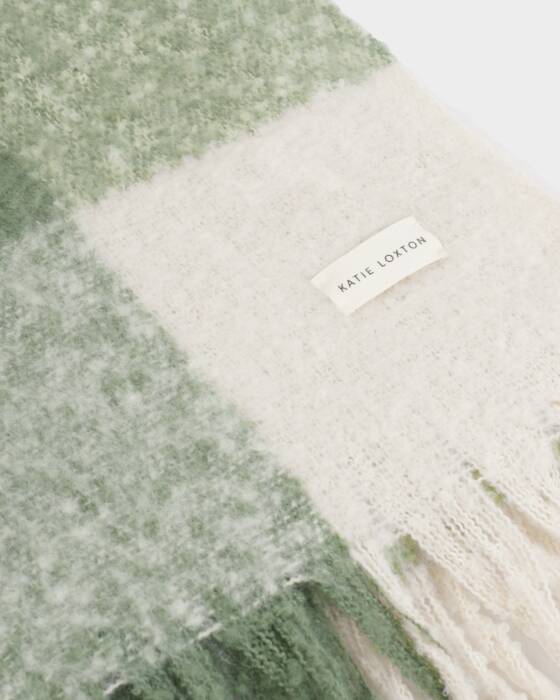 Katie Loxton Recycled Checked Tassel Scarf
