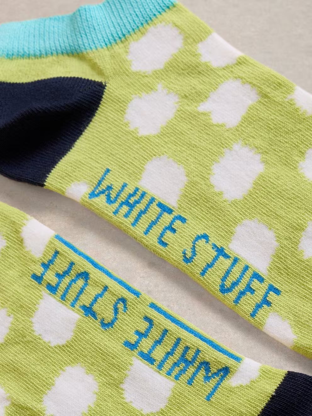 White Stuff Wonky Spot Trainer Socks