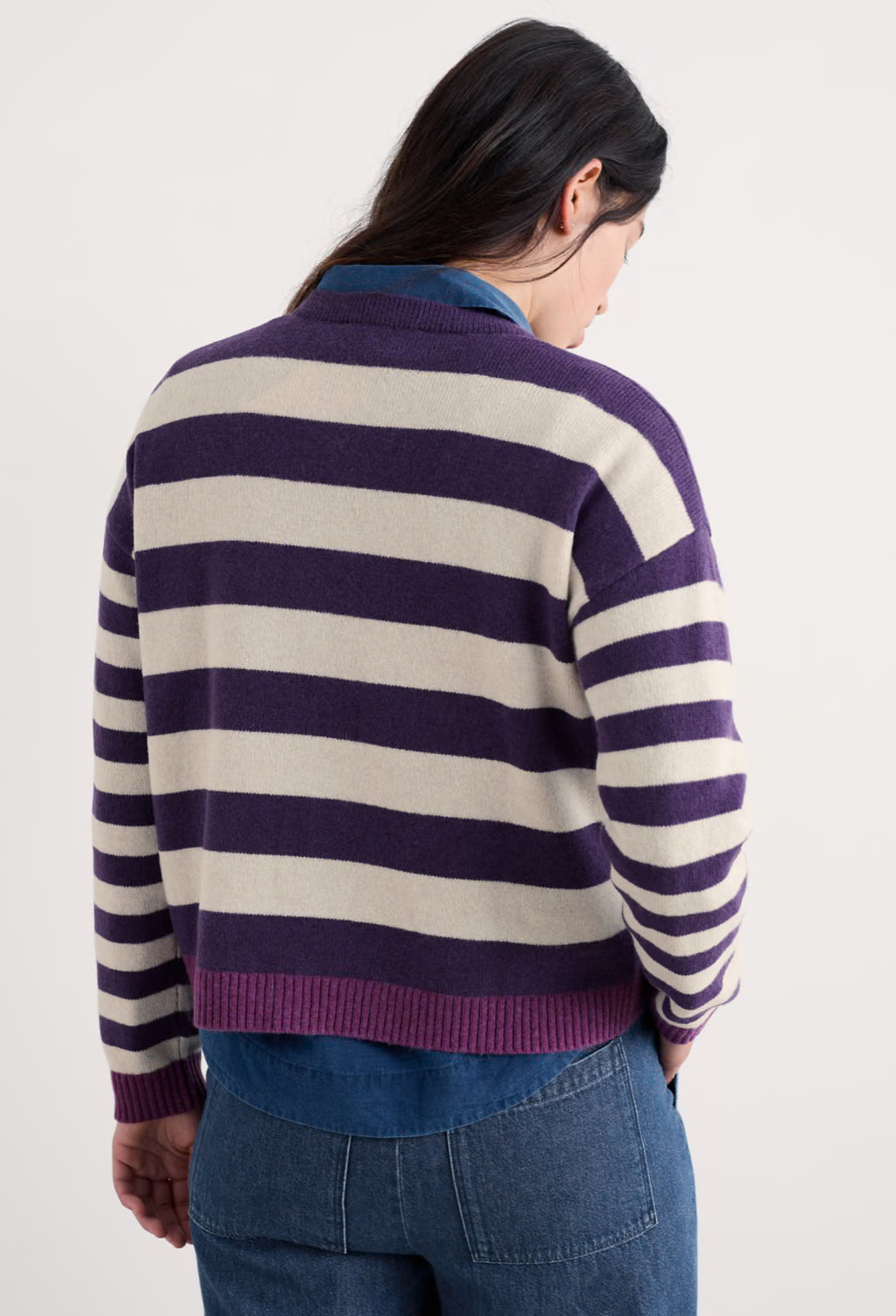 Seasalt Pinwell Striped Cardigan Made With Lambswool