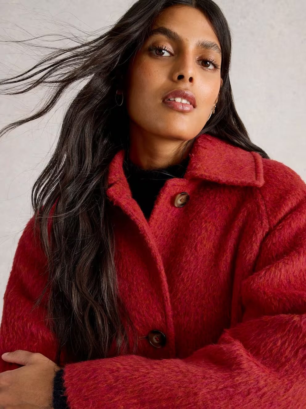 White Stuff Kelsey Wool Blend Coat