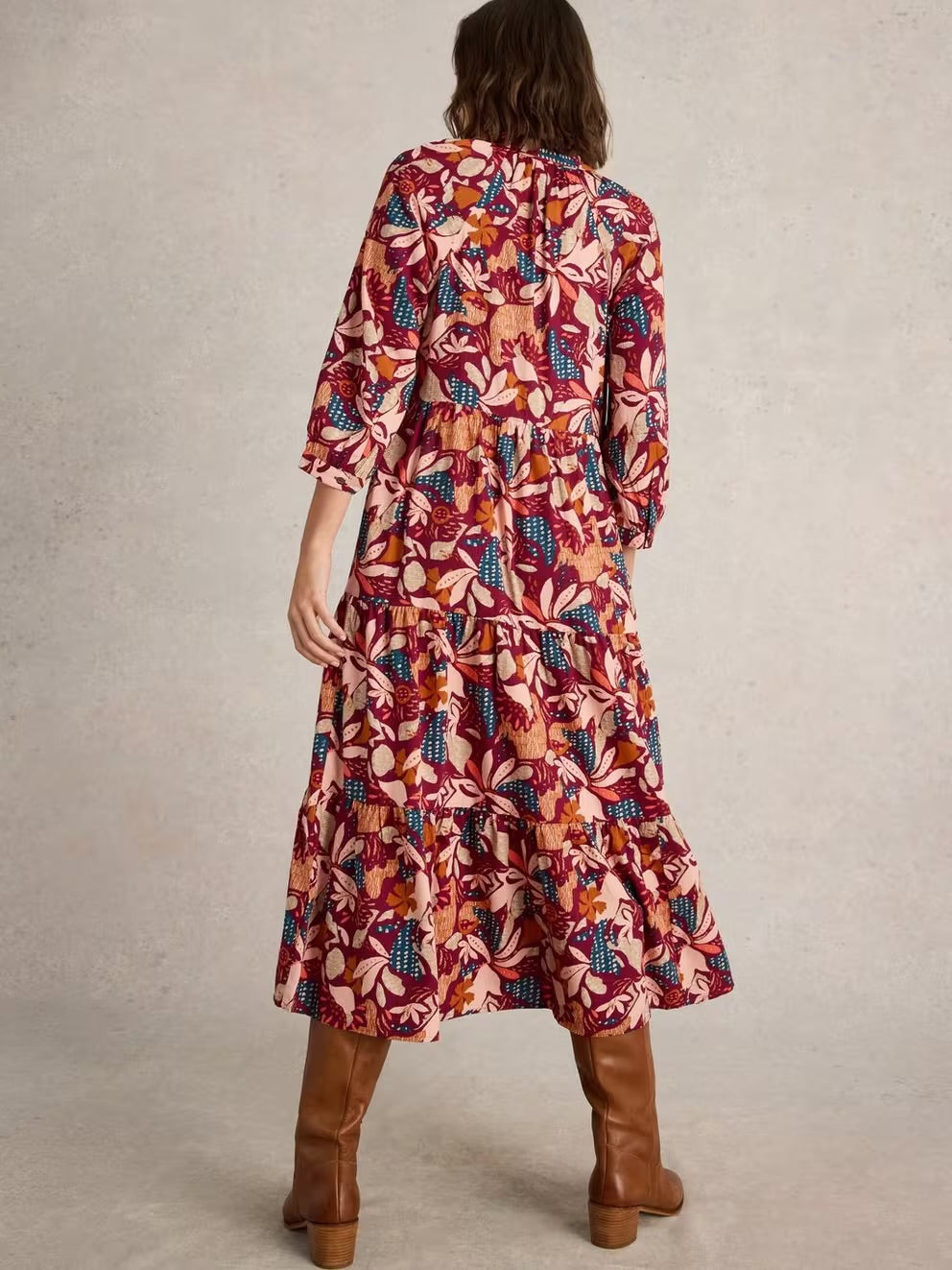 White Stuff Virginia Tiered Shirt Dress