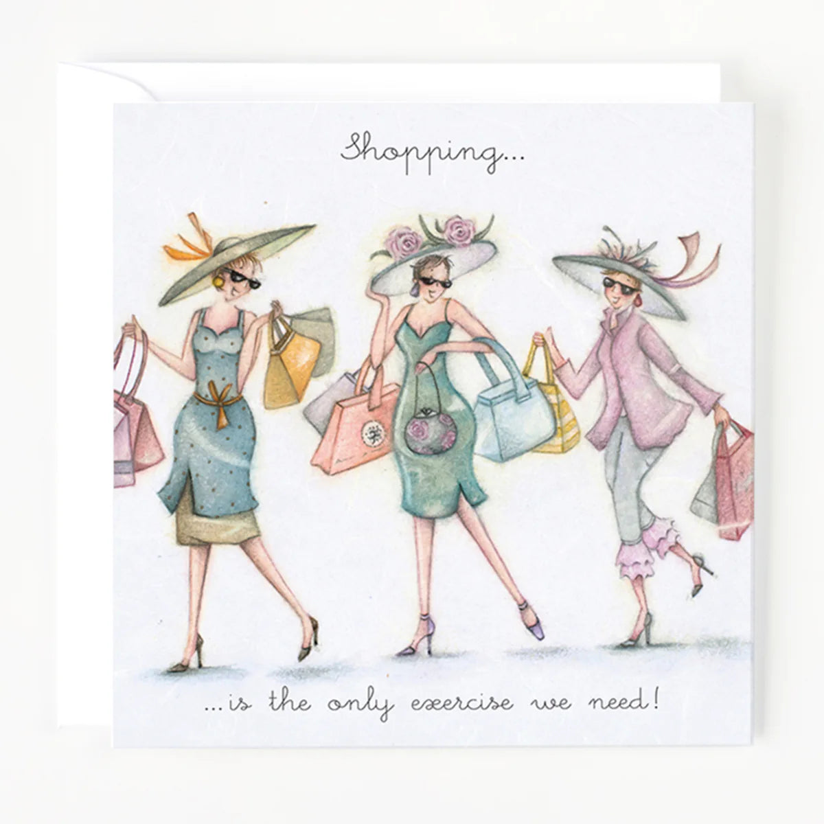 Berni Parker Designs Shopping is the only exercise Card