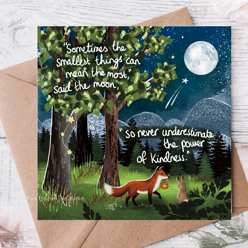 Fox Under The Moon Card “The Smallest Things”