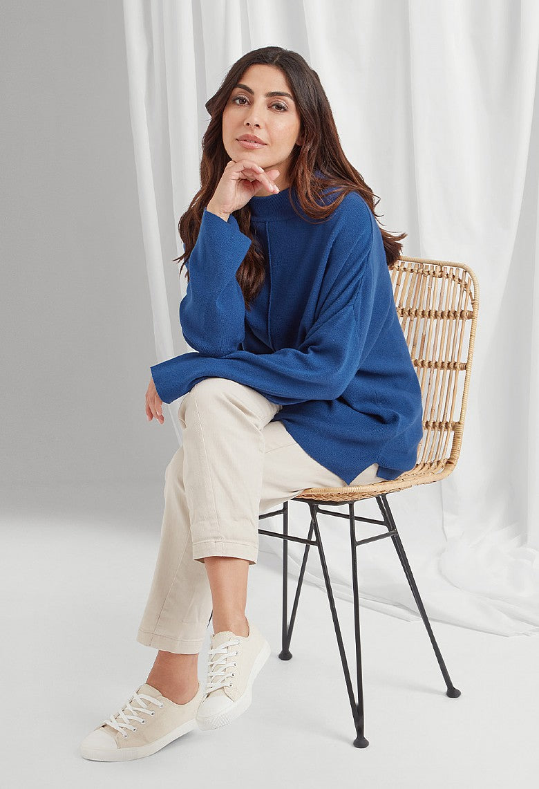 Adini Forest Fara Jumper Eco Cosy Knit Soft Navy