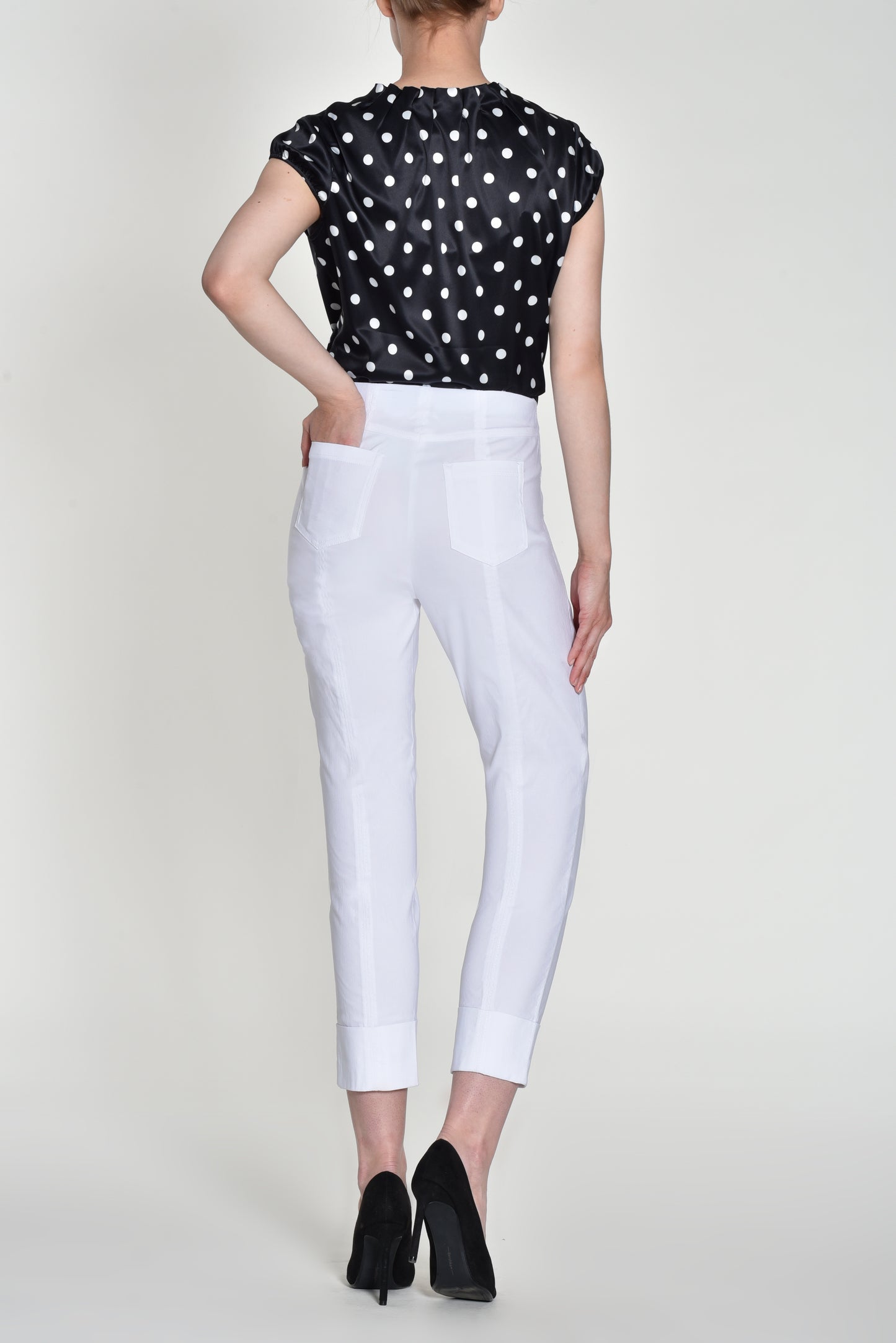 Robell White Bella Trousers 51568 (Colour 10)