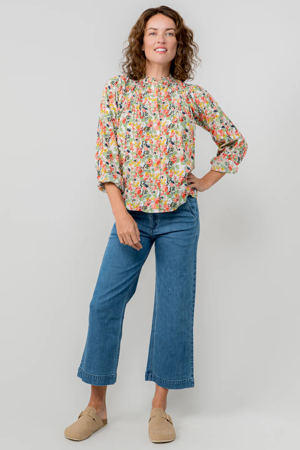Lily & Me Flora Organic Cotton Ditsy Print Blouse