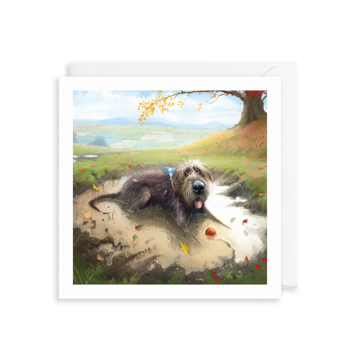 Toby the Dog Card Muddy Puddle