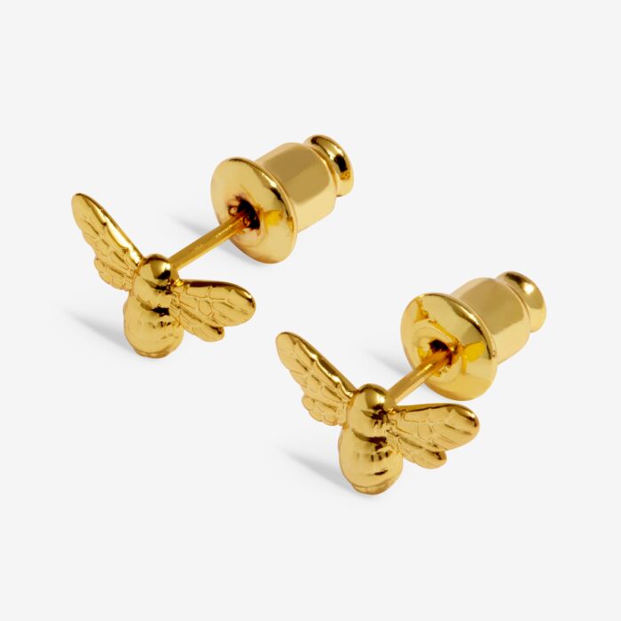 Joma Jewellery Moments To Shine ‘Bee Happy’ Gold Stud Earrings