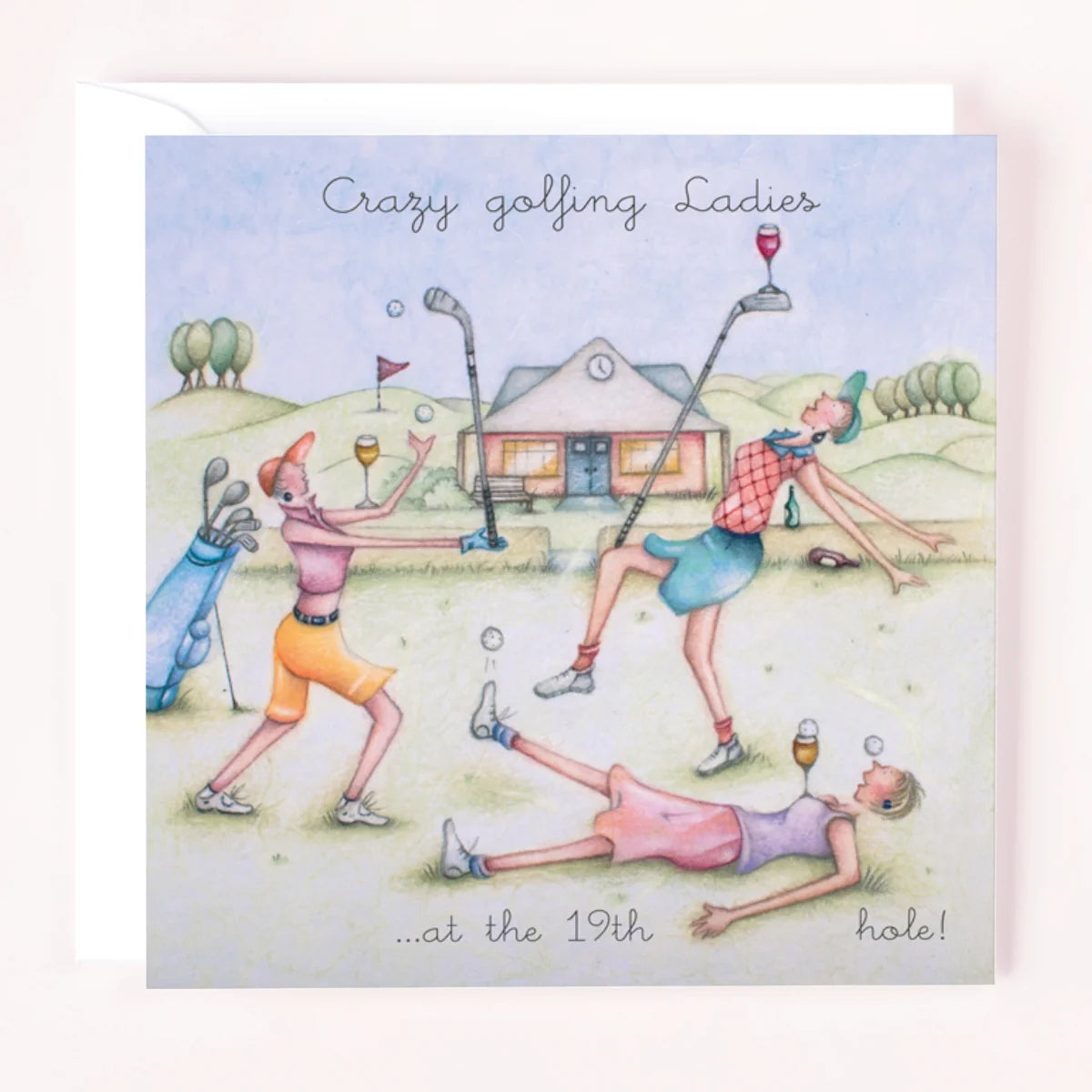 Berni Parker Crazy golfing ladies Card