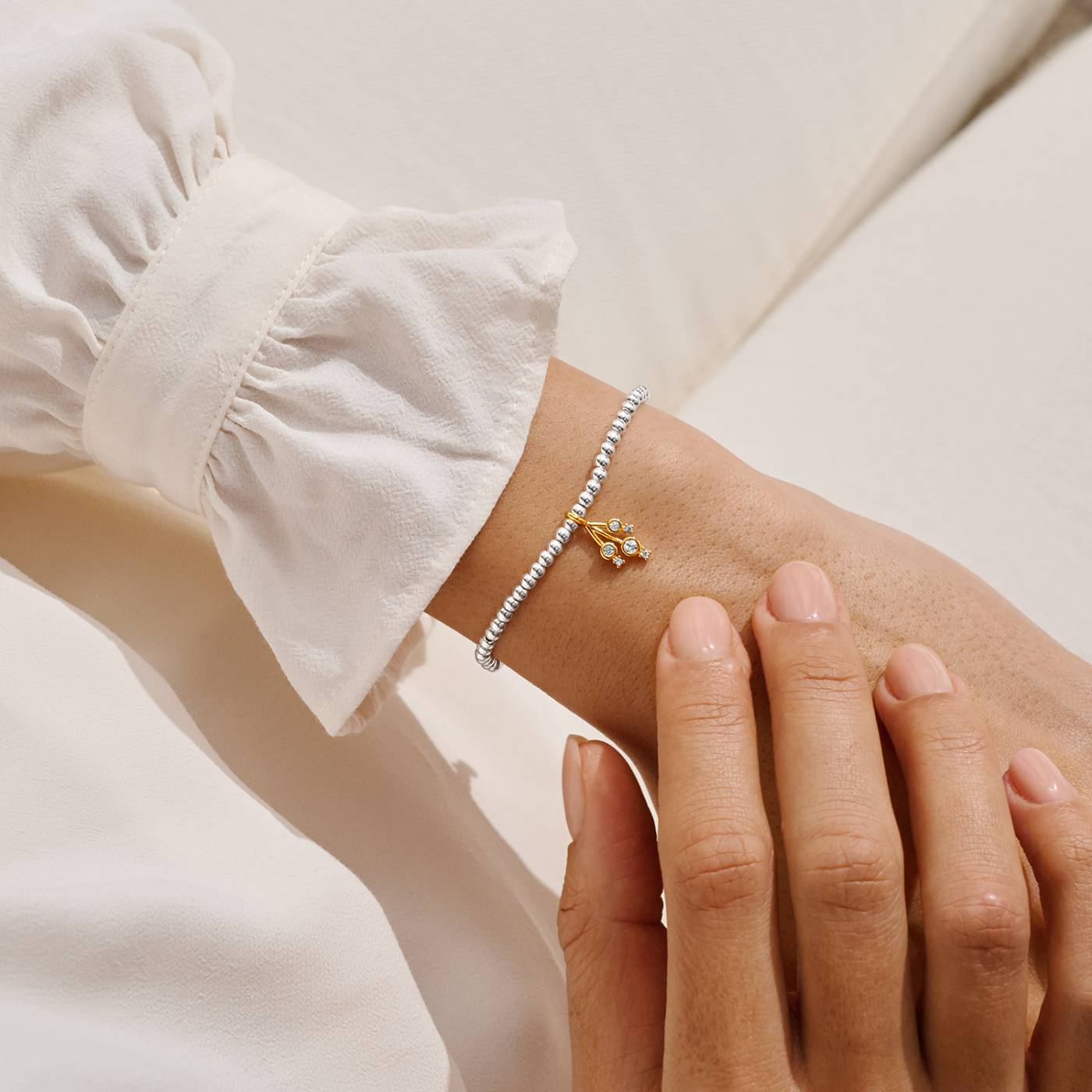 Joma Jewellery A Little 'Anything Is Possible' Bracelet In Silver and Gold Plating
