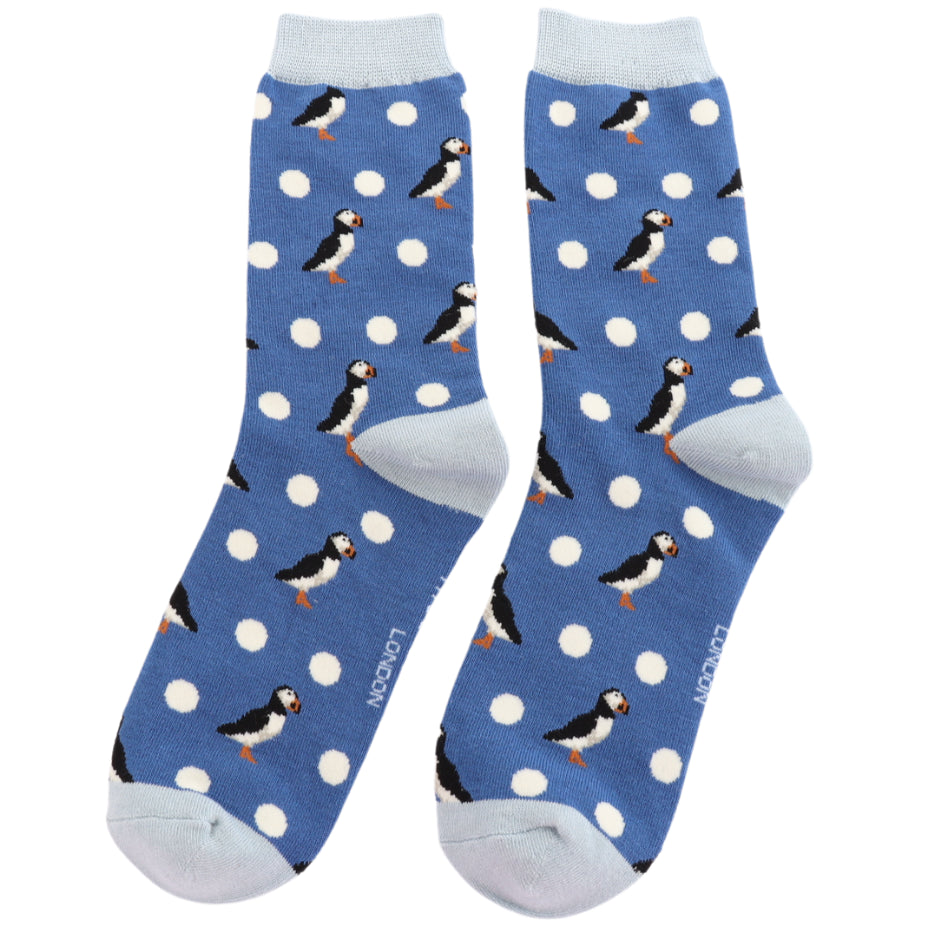 Miss Sparrow Puffins & Spots Socks