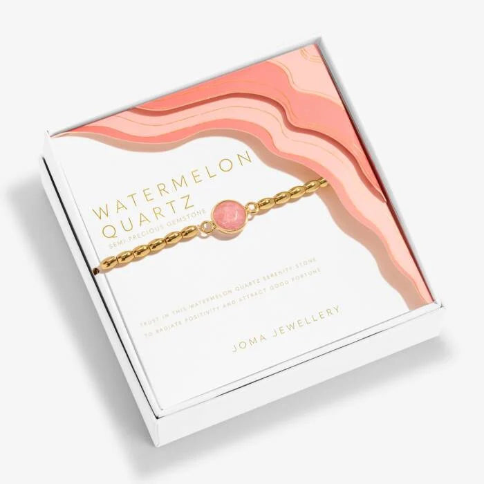 Joma Jewellery Serenity Stones Watermelon Quartz Bracelet
