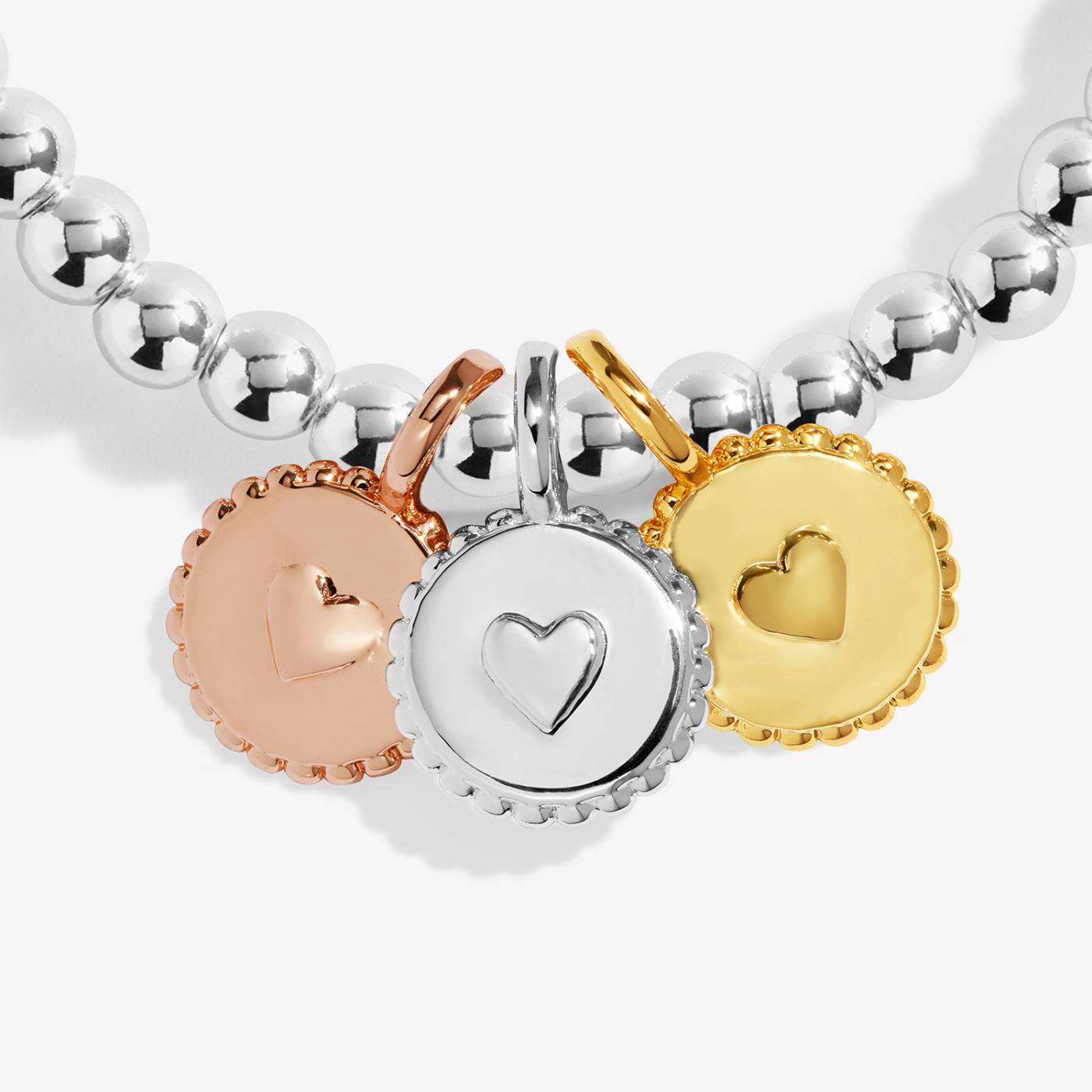 Joma Jewellery A Little Charmed Moments 'True Friend' Bracelet In Silver, Gold, and Rose Gold Plating