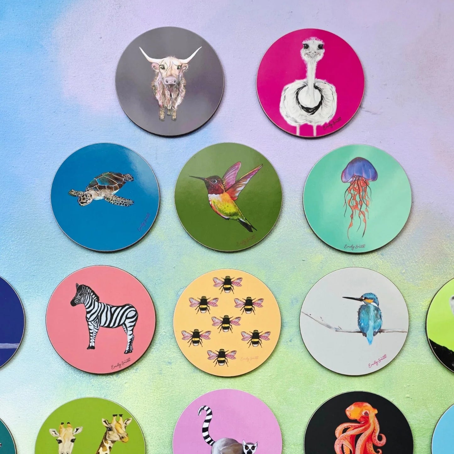 Hermione Hummingbird Set of 4 Coasters