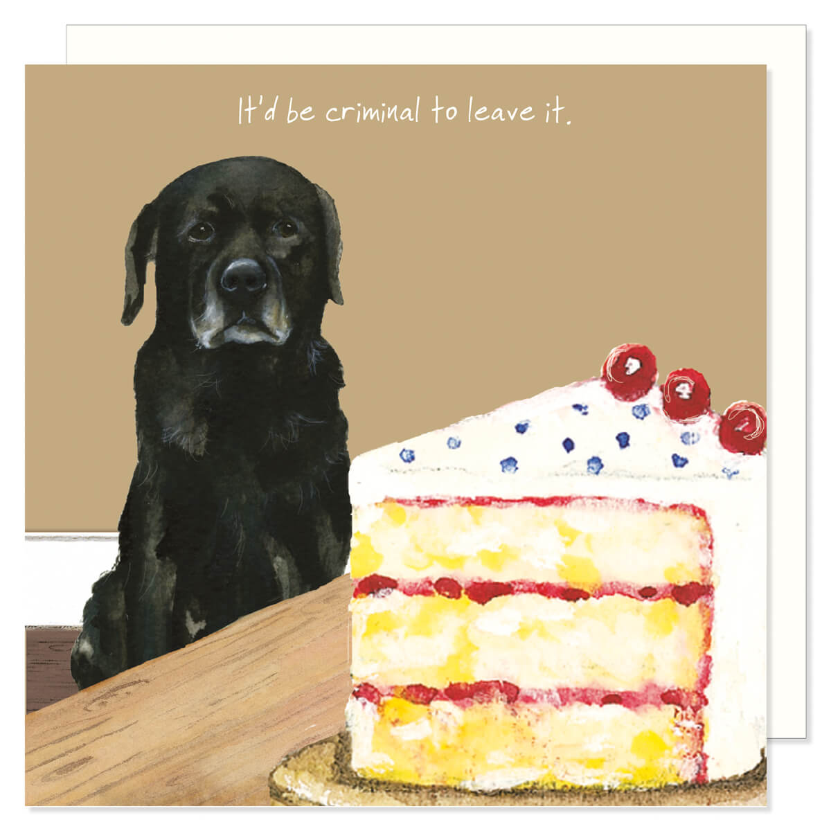 Little Dog Laughed Black Labrador “Criminal” Card