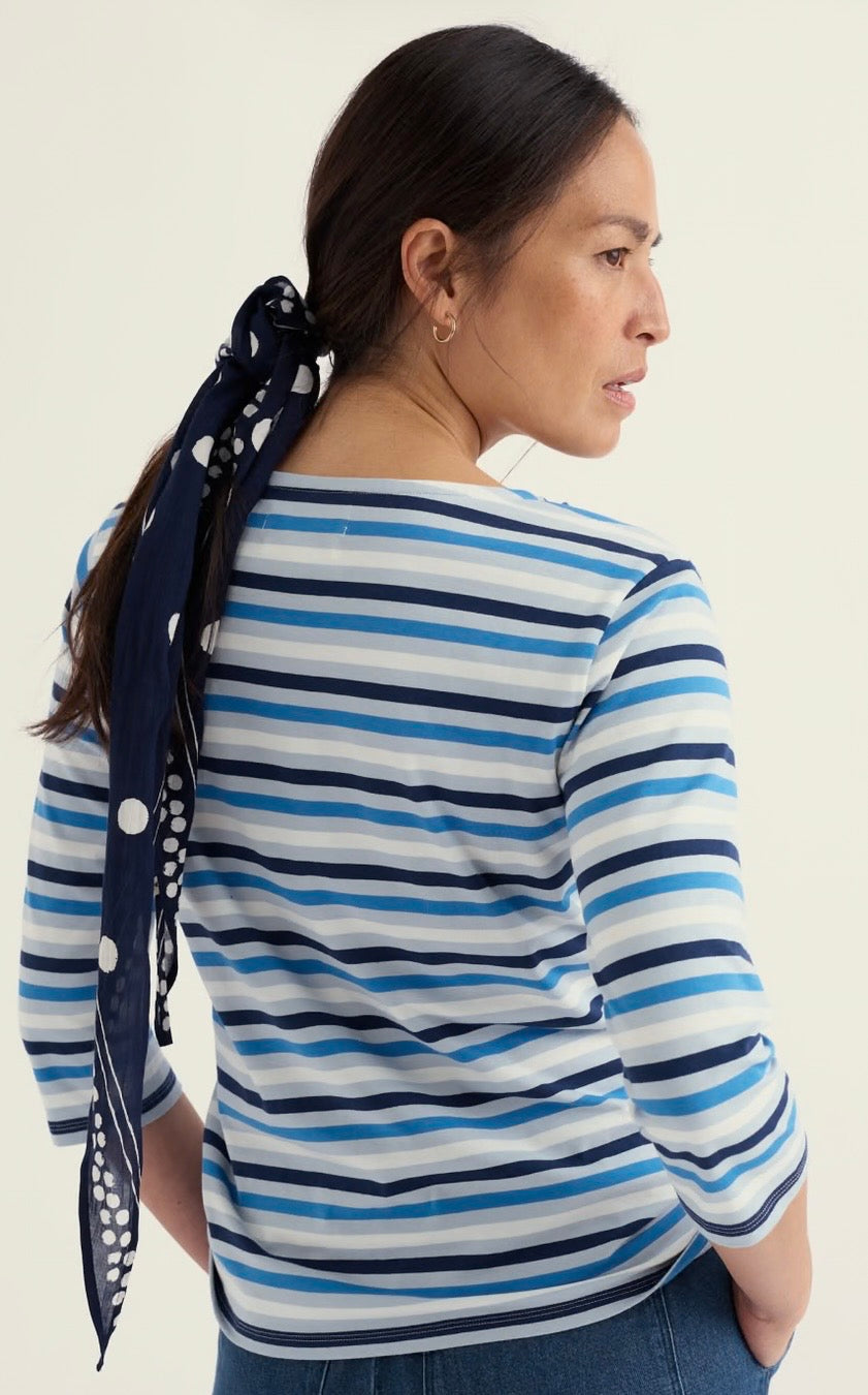 Seasalt Sailor Top Tri Mini Cornish Blue Fog