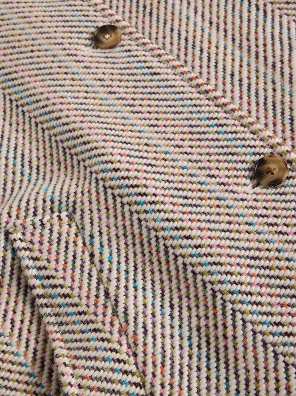 White Stuff Kelsey Texture Wool Blend Coat