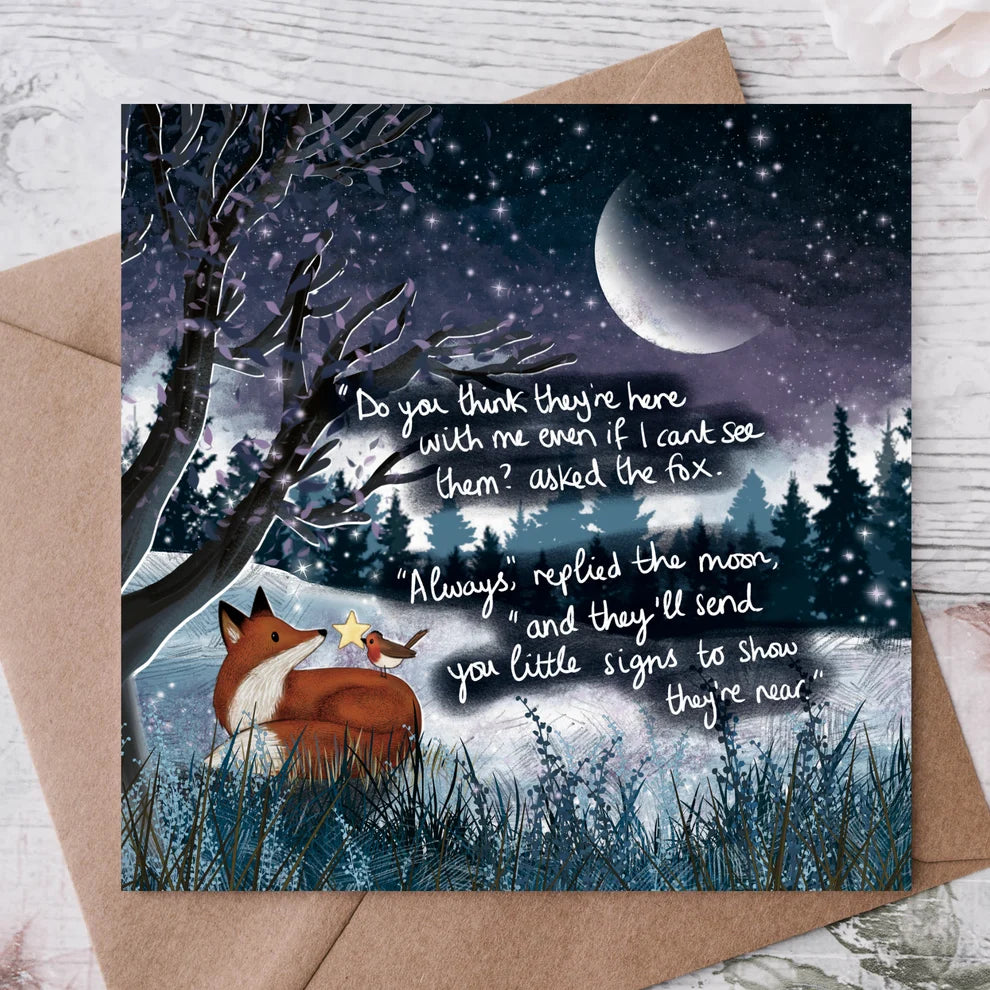 Fox Under The Moon Card “Little Signs”