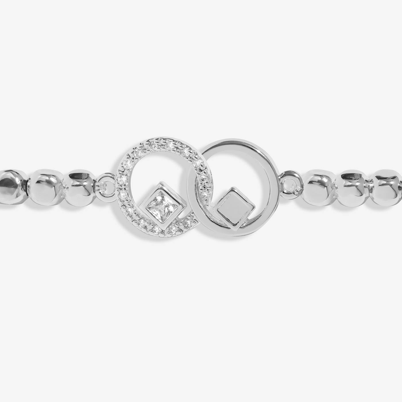 Joma Jewellery Forever Yours 'Wishing You A Sparkling Birthday' Bracelet In Silver Plating