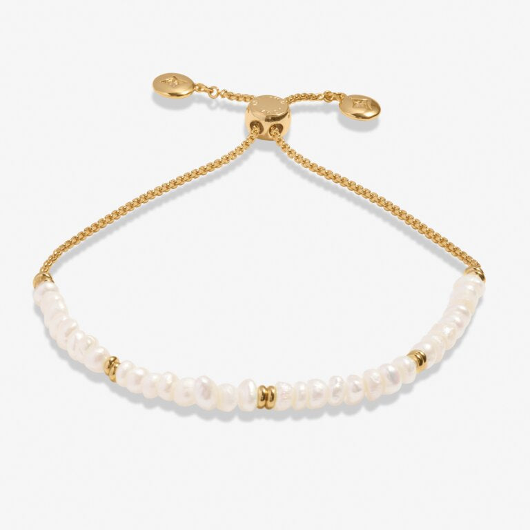Manifestones Pearl Bracelet In Gold Plating