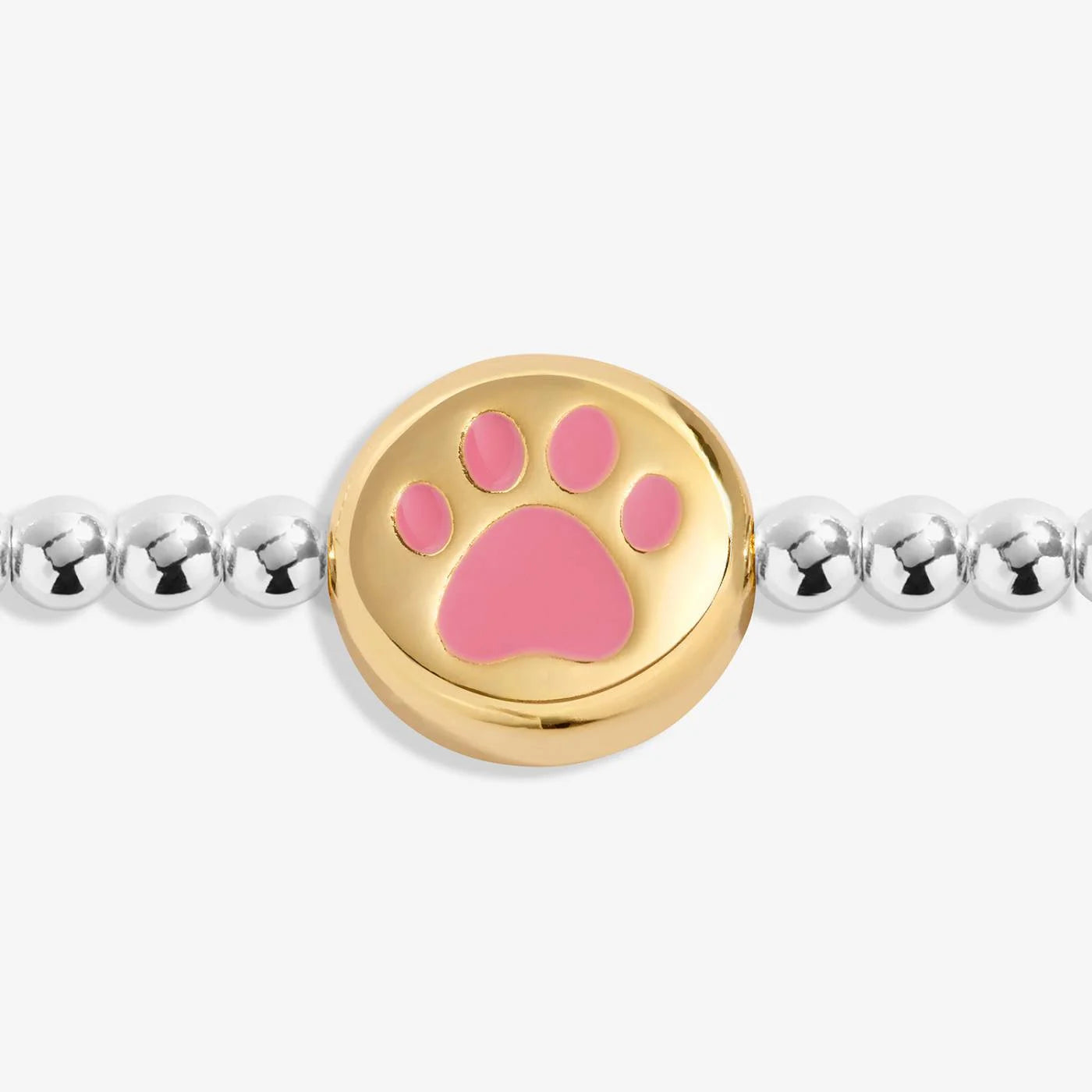 Joma Jewellery A Little 'A Little 'Pawsitive Vibes' Bracelet In Silver and Gold Plating