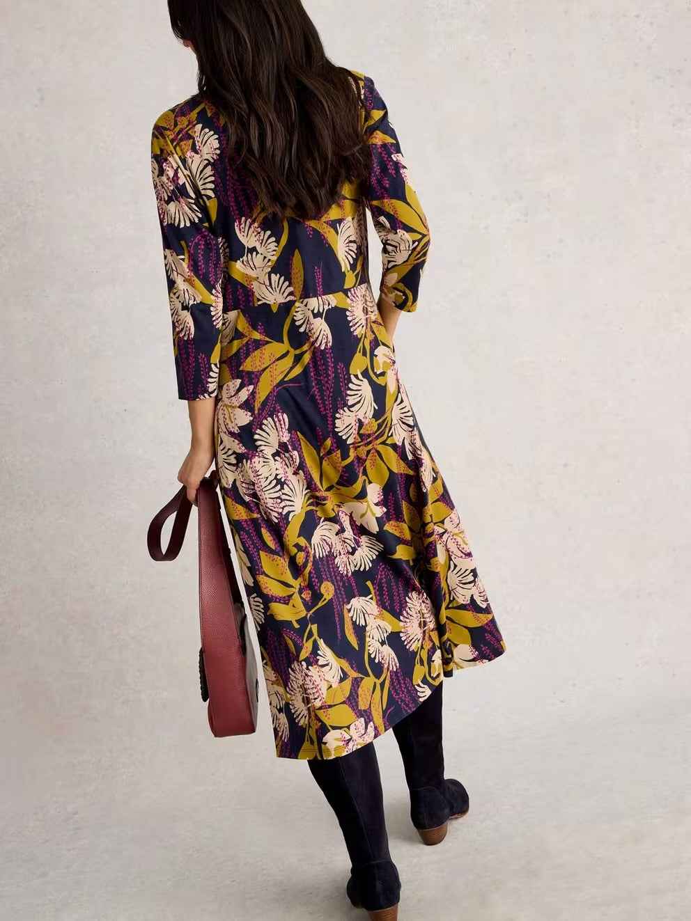 White Stuff Rua Jersey Collared Shirt Dress