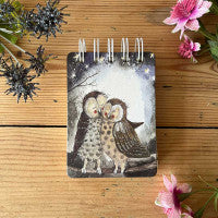Alex Clark Owls Small Spiral Bound Notepad