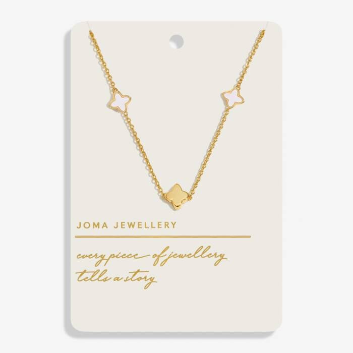 Joma Jewellery Style Stories Mother Of Pearl Clover Necklace