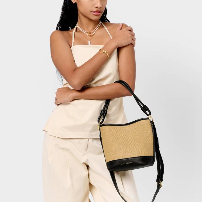 Katie Loxton Riviera Raffia Bucket Bag