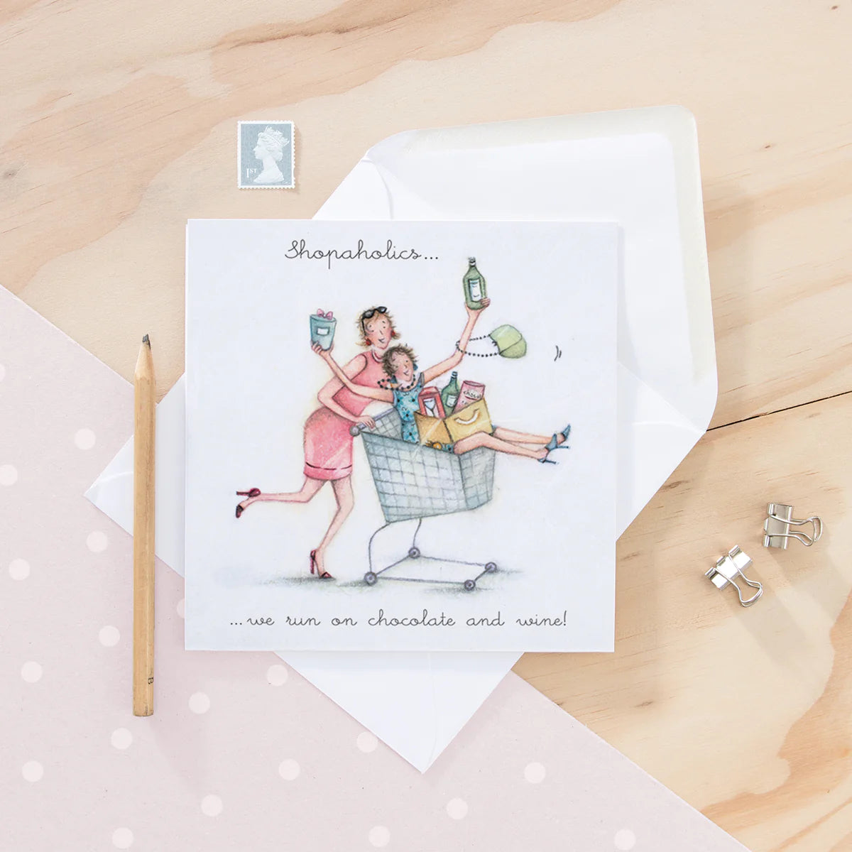 Berni Parker Designs Shopaholics Card