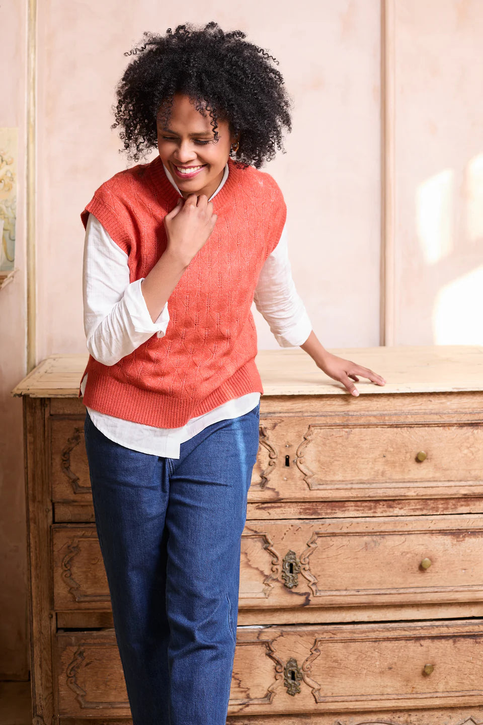 Lily & Me Wallace Pointelle Knit Tank