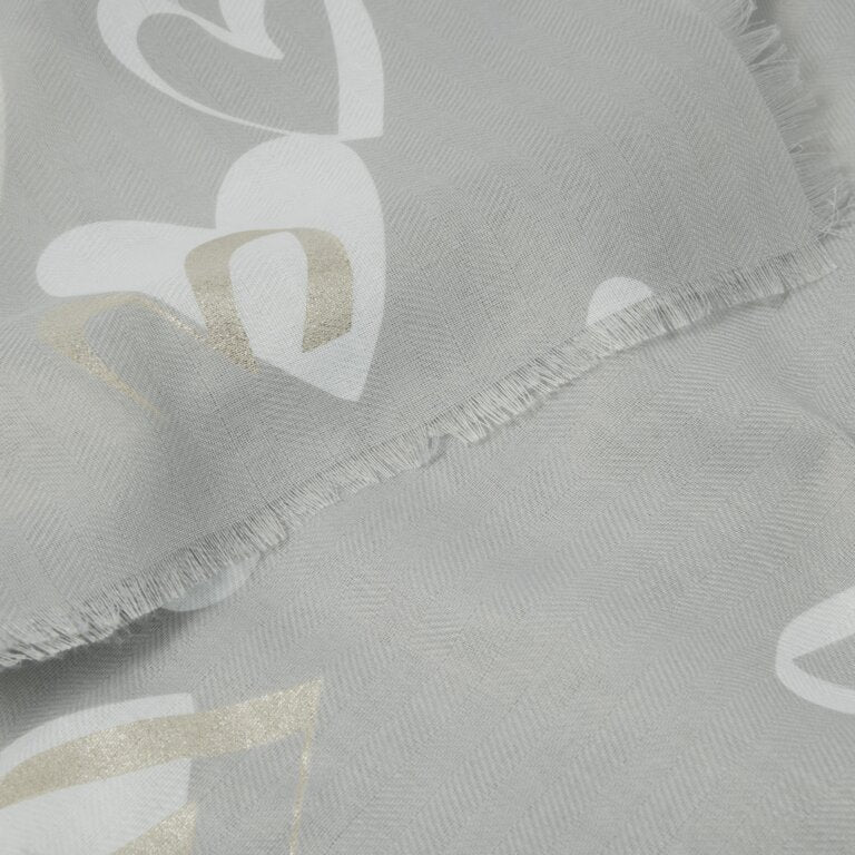 Katie Loxton Heart Printed Foil Scarf