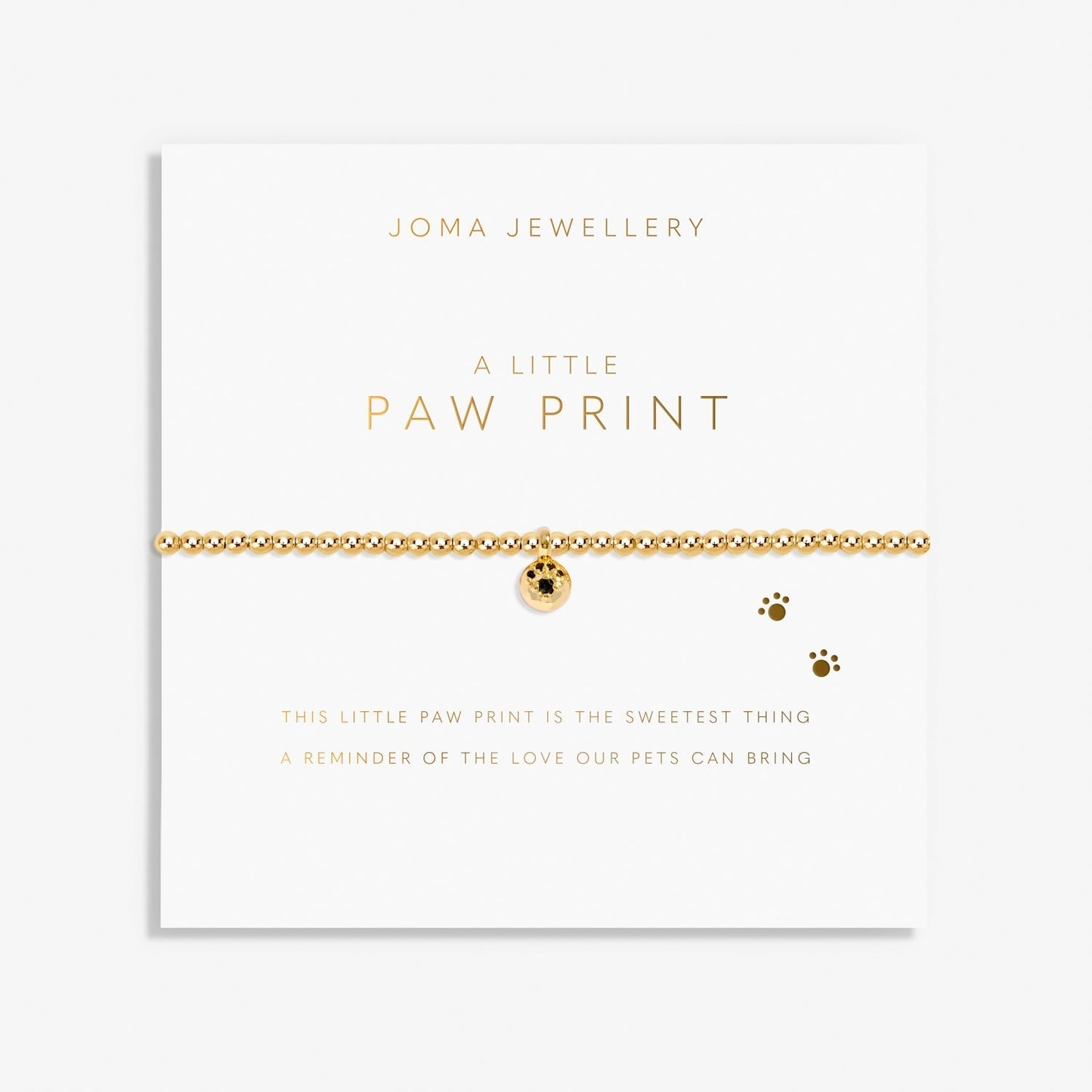 A Little Paw Print Gold Plated Bracelet