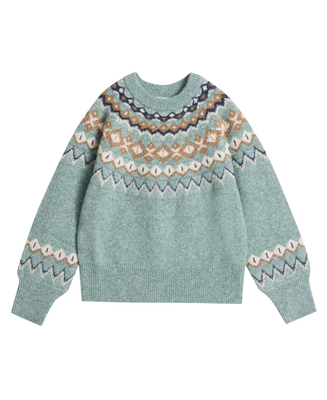 White Stuff Arctic Fairisle Jumper in Blue Multi