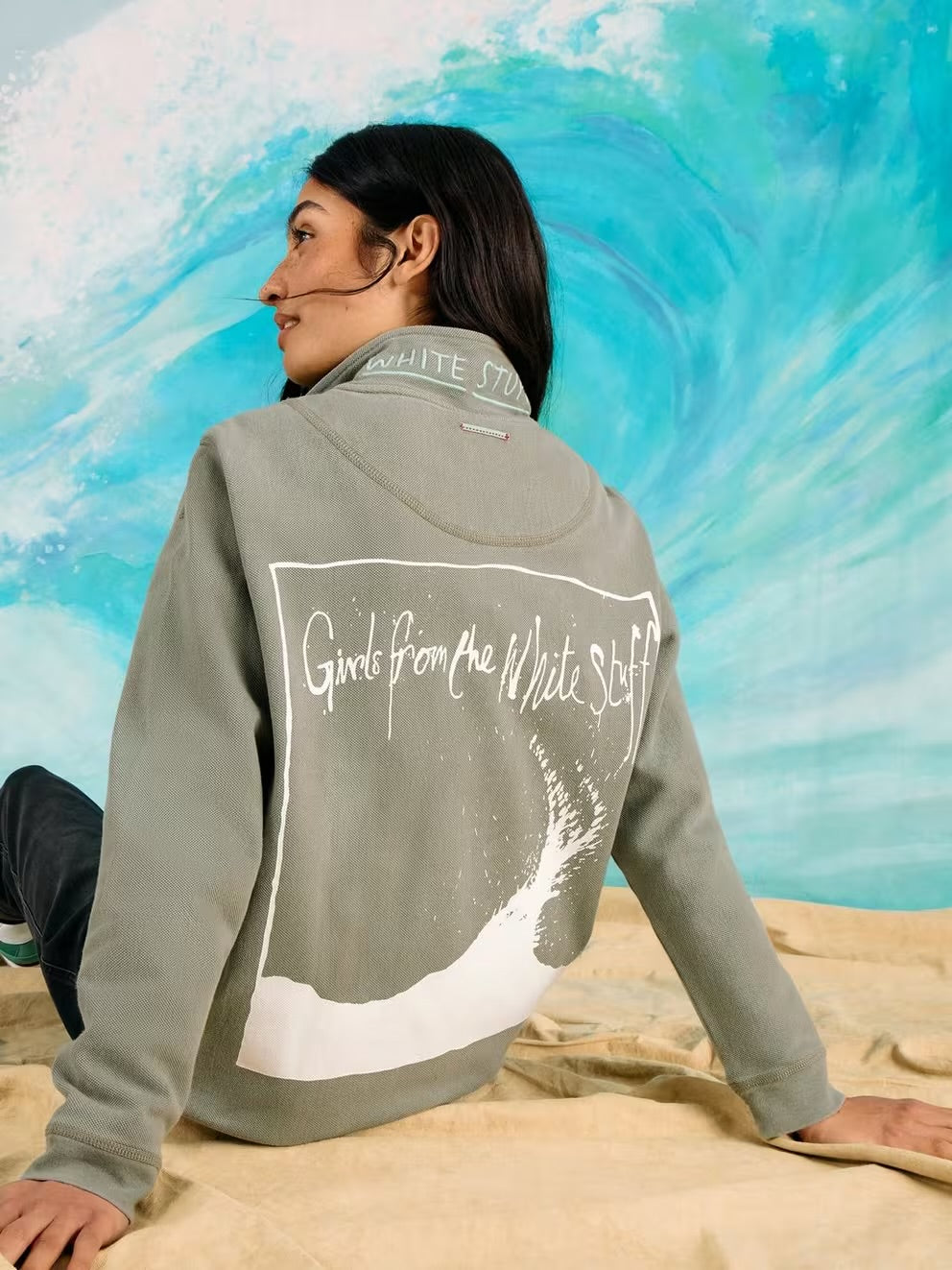 White Stuff Rewind ‘85 Half Zip Sweat