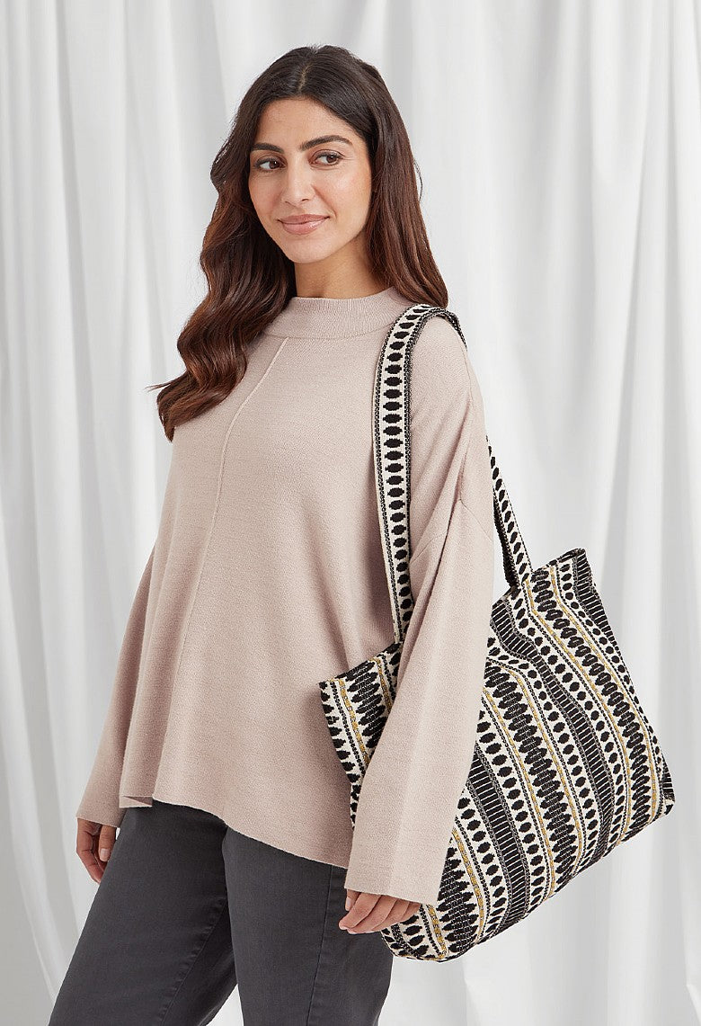Adini Forest Fara Jumper Eco Cosy Knit Biscuit