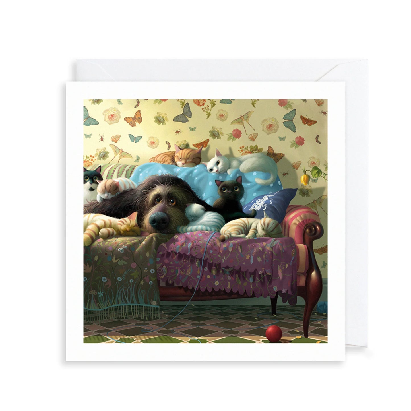 Toby the Dog Card Sofa Time