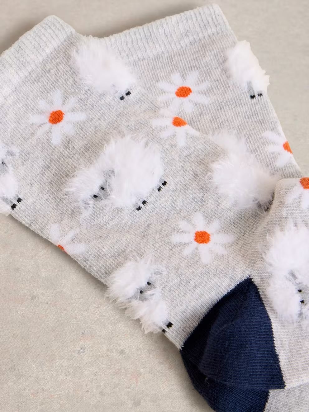 White Stuff Fluffy Sheep Ankle Socks