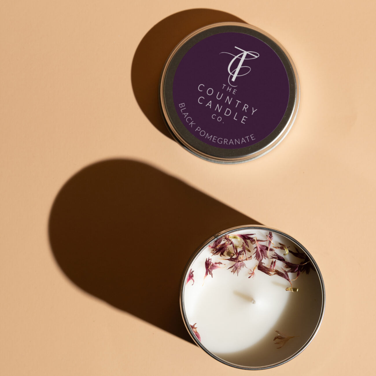 Black Pomegranate Tin Candle