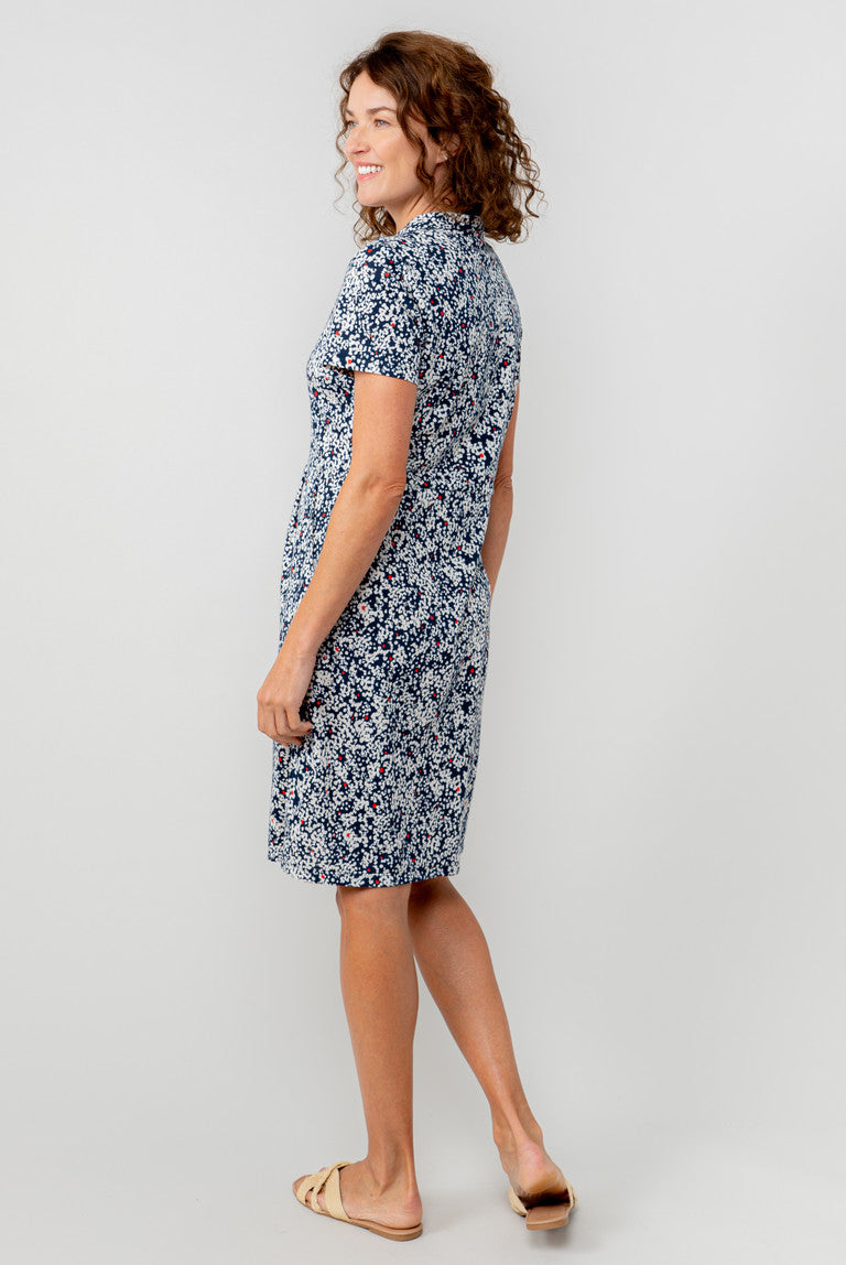 Lily & Me Elmore Printed Cotton Jersey Shirt Dress