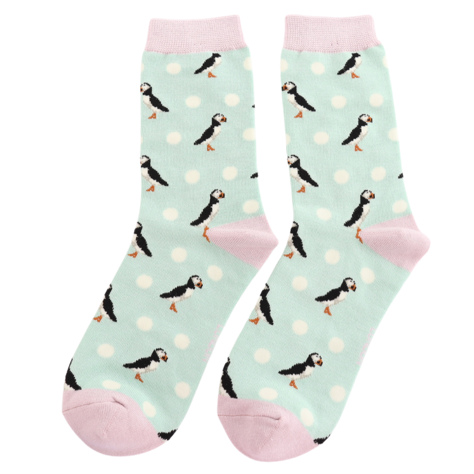 Miss Sparrow Puffins & Spots Socks