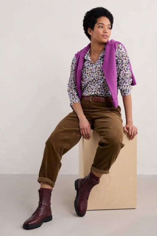 Larissa Shirt Sunlit Leaves